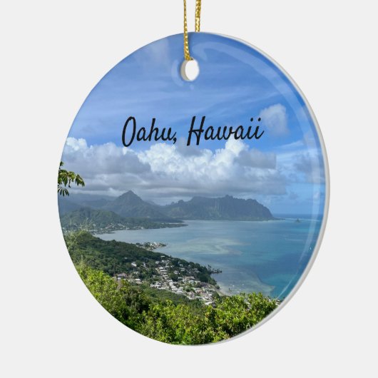 Uitzicht van Windward Oahu, Hawaii Keramisch Ornament (Links)