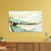 Uitzicht van winterspoorklimmers canvas afdruk (Insitu (Woonkamer))