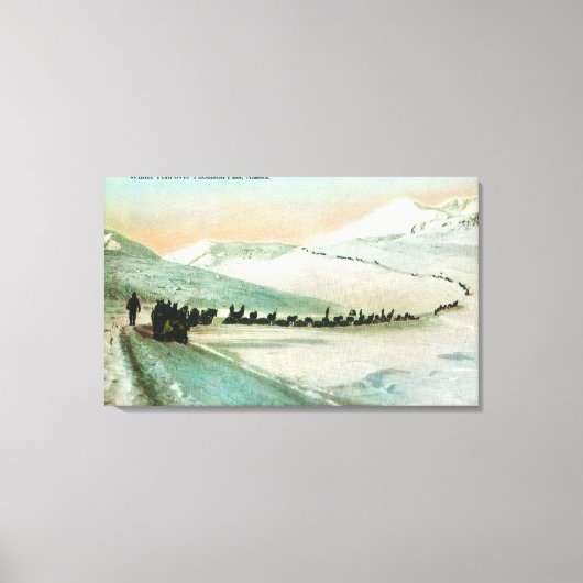 Uitzicht van winterspoorklimmers canvas afdruk (Voorkant)