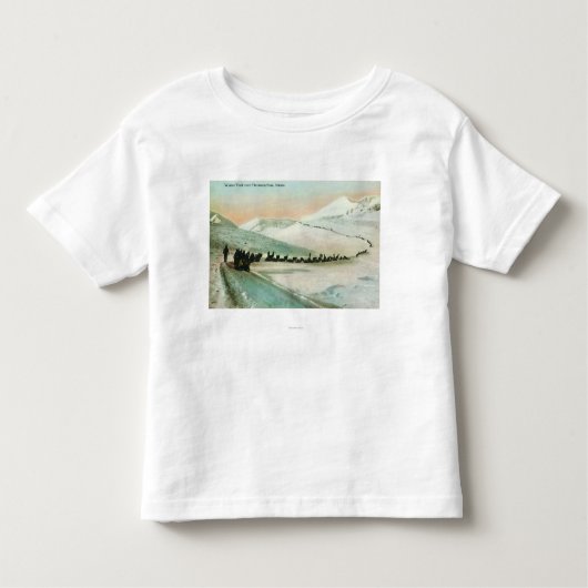 Uitzicht van winterspoorklimmers kinder shirts (Voorkant)