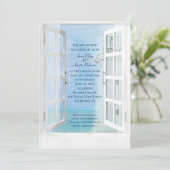 uitzicht van witte vuurtoren met zeegarren kaart (Staand voorkant)