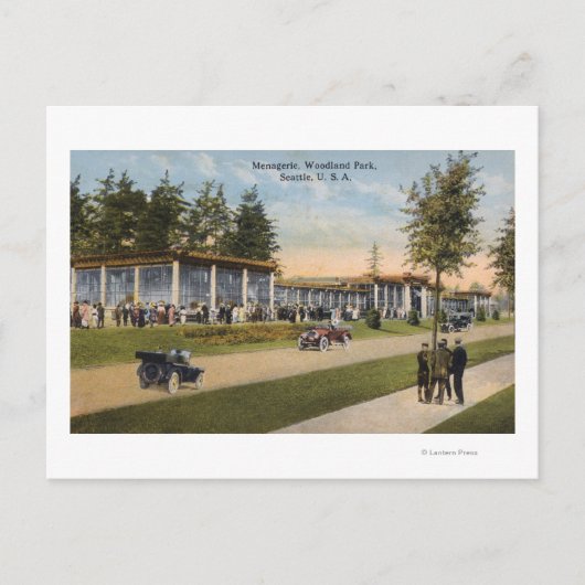 Uitzicht van Woodland Park Menagerie Briefkaart (Voorkant)