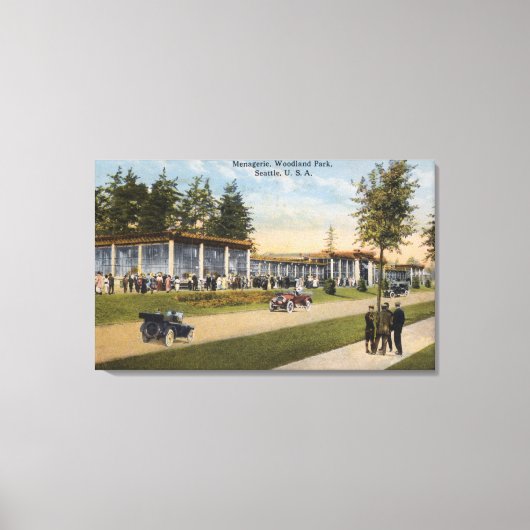 Uitzicht van Woodland Park Menagerie Canvas Afdruk (Voorkant)