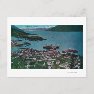 Uitzicht van Wrangell, Alaska Wrangell, AK Briefkaart