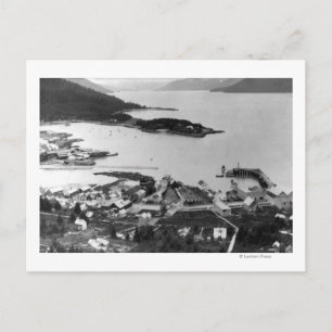 Uitzicht van Wrangell, foto Alaska Briefkaart