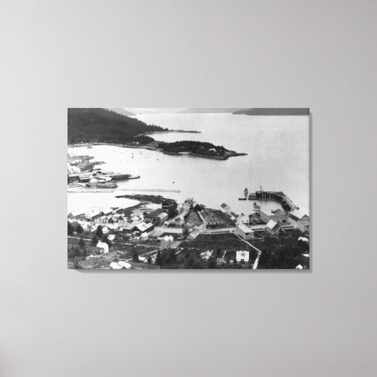 Uitzicht van Wrangell, foto Alaska Canvas Afdruk (Voorkant)