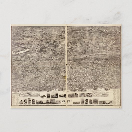 Uitzicht van Yonkers, New York (1899) Briefkaart (Voorkant)