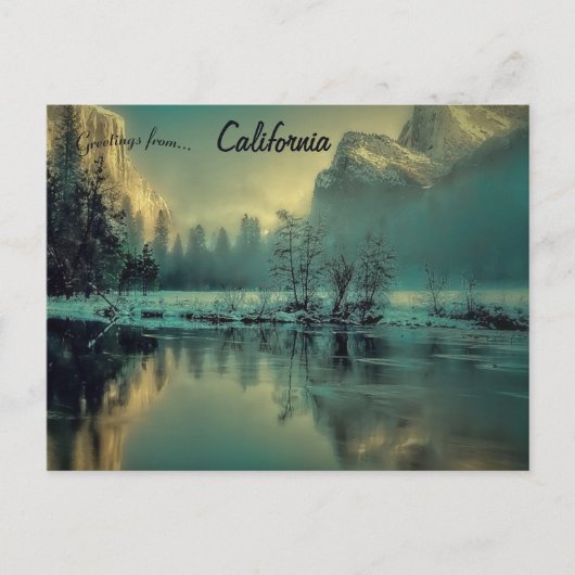 Uitzicht van Yosemite National Park in Californië Briefkaart (Voorkant)