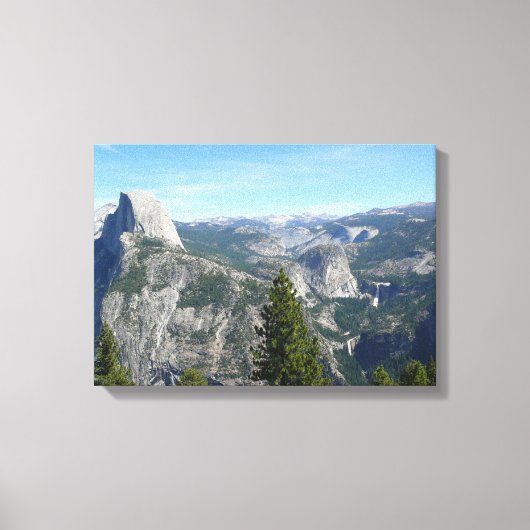 Uitzicht van Yosemite uit Glacier Point, CA Canvas Afdruk (Voorkant)