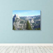 Uitzicht van Yosemite uit Glacier Point, CA Canvas Afdruk (Insitu (Houten vloer))