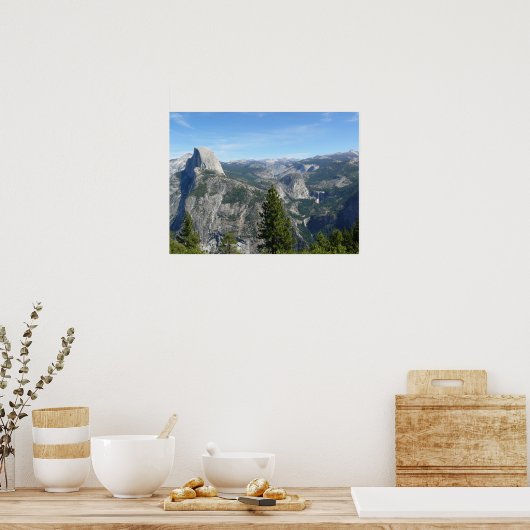 Uitzicht van Yosemite uit Glacier Point, CA Poster (Keuken)