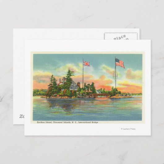 Uitzicht van Zavikon Island Briefkaart (Voorkant / Achterkant)