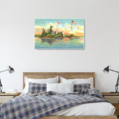 Uitzicht van Zavikon Island Canvas Afdruk (Insitu (Slaapkamer))