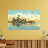 Uitzicht van Zavikon Island Canvas Afdruk (Insitu (Woonkamer))