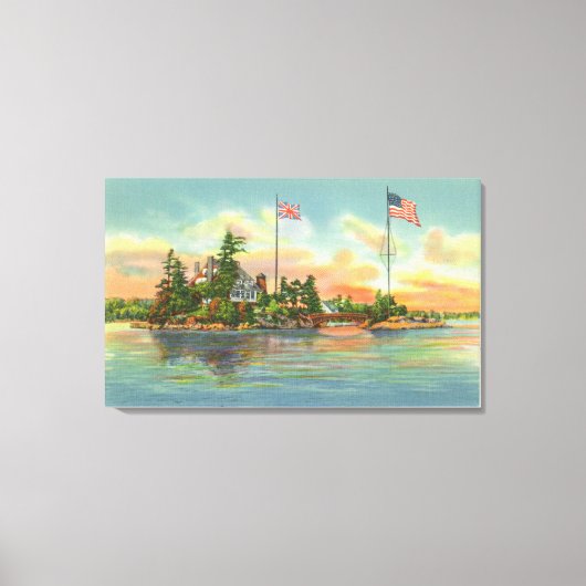 Uitzicht van Zavikon Island Canvas Afdruk (Voorkant)