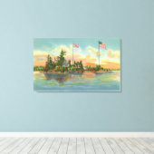 Uitzicht van Zavikon Island Canvas Afdruk (Insitu (Houten vloer))