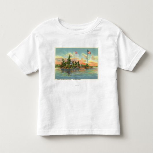 Uitzicht van Zavikon Island Kinder Shirts (Voorkant)
