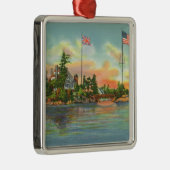 Uitzicht van Zavikon Island Metalen Ornament (Rechts)