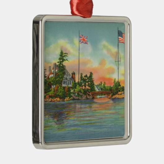 Uitzicht van Zavikon Island Metalen Ornament (Rechts)