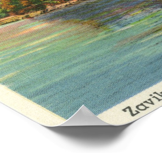 Uitzicht van Zavikon Island Poster (Hoek)