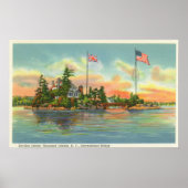 Uitzicht van Zavikon Island Poster (Voorkant)