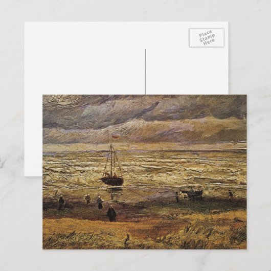 Uitzicht van Zee in Scheveningen door Vincent van  Briefkaart (Voorkant / Achterkant)