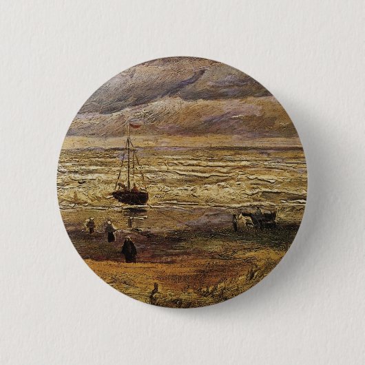 Uitzicht van Zee in Scheveningen door Vincent van Ronde Button 5,7 Cm (Voorkant)