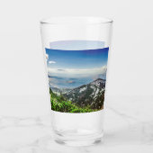 Uitzicht van zee uit bergen glas (Achterkant)