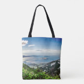 Uitzicht van zee uit bergen tote bag (Achterkant)