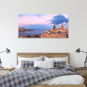 Uitzicht van zonnepanelen boven Valletta Canvas Afdruk (Insitu (Slaapkamer))