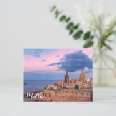 Uitzicht van zonnepanelen boven Valletta Feestdagenkaart (Staand voorkant)