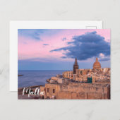 Uitzicht van zonnepanelen boven Valletta Feestdagenkaart (Voorkant / Achterkant)