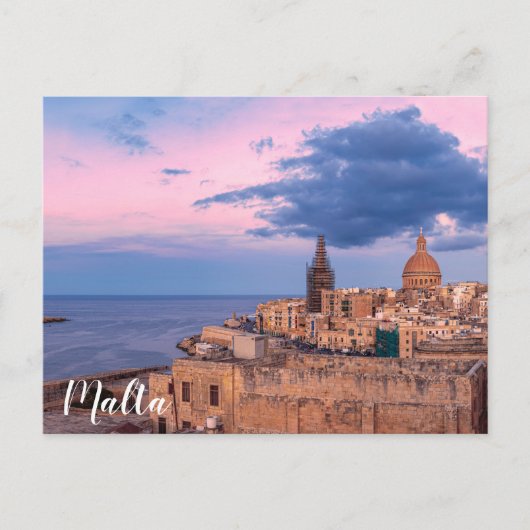 Uitzicht van zonnepanelen boven Valletta Feestdagenkaart (Voorkant)