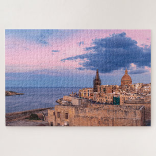 Uitzicht van zonnepanelen boven Valletta Legpuzzel