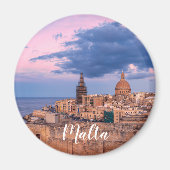 Uitzicht van zonnepanelen boven Valletta Magneet (Voorkant)