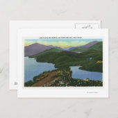 Uitzicht van zowel het meer van Placid als het mee Briefkaart (Voorkant / Achterkant)