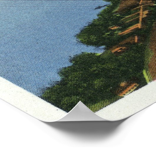 Uitzicht van zowel het meer van Placid als het mee Poster (Hoek)