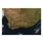 Uitzicht van Zuid-Afrika per satelliet Foto Afdruk (Voorkant)