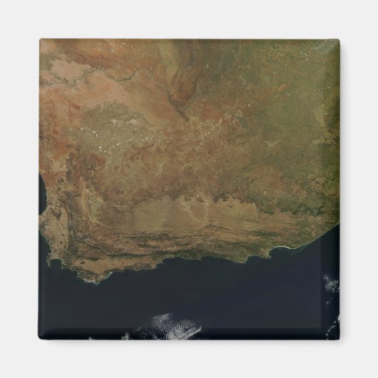 Uitzicht van Zuid-Afrika per satelliet Magneet (Voorkant)