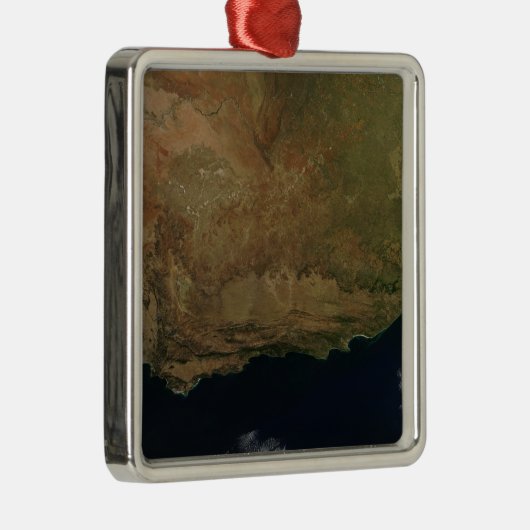 Uitzicht van Zuid-Afrika per satelliet Metalen Ornament (Rechts)