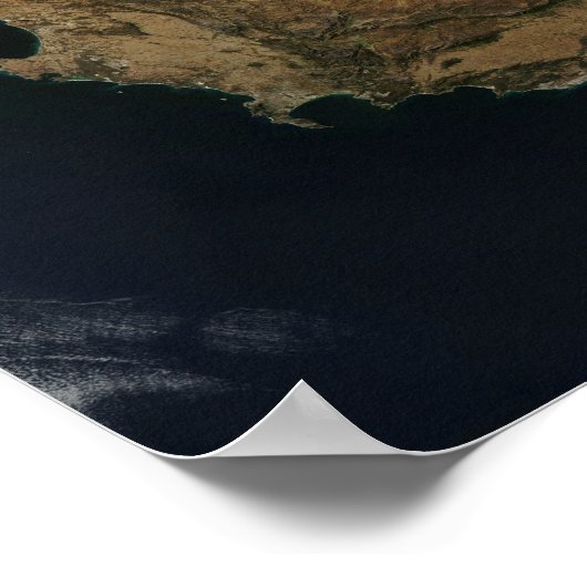Uitzicht van Zuid-Afrika per satelliet Poster (Hoek)
