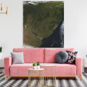 Uitzicht van Zuid-Amerika per satelliet Canvas Afdruk (Insitu (Woonkamer))