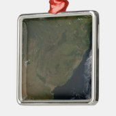 Uitzicht van Zuid-Amerika per satelliet Metalen Ornament (Links)