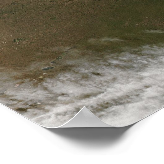 Uitzicht van Zuid-Amerika per satelliet Poster (Hoek)