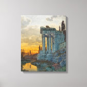 Uitzicht van Zuid-Italië met Romeinse oudheid Canvas Afdruk (Voorkant)