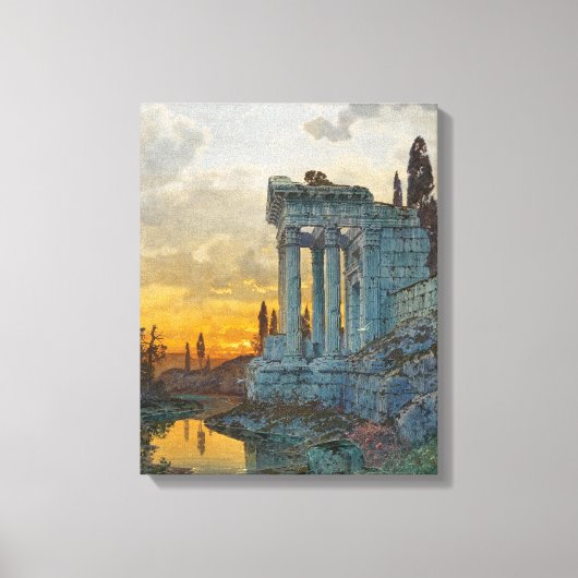 Uitzicht van Zuid-Italië met Romeinse oudheid Canvas Afdruk (Voorkant)