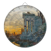 Uitzicht van Zuid-Italië met Romeinse oudheid Dartbord (Voorkant)