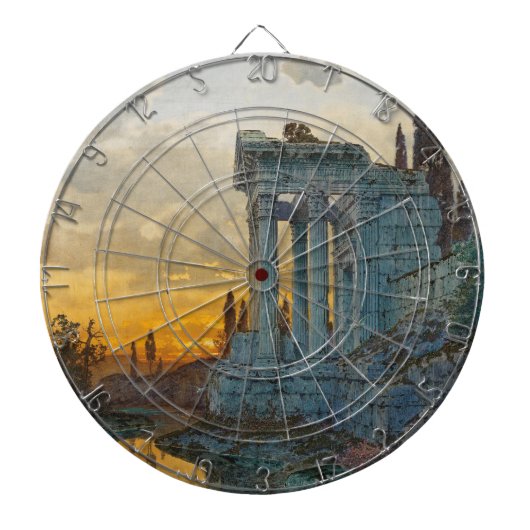 Uitzicht van Zuid-Italië met Romeinse oudheid Dartbord (Voorkant)