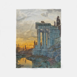 Uitzicht van Zuid-Italië met Romeinse oudheid Fleece Deken