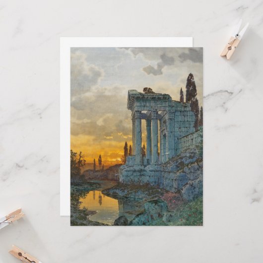 Uitzicht van Zuid-Italië met Romeinse oudheid Kaart (Voorkant / Achterkant in situ)